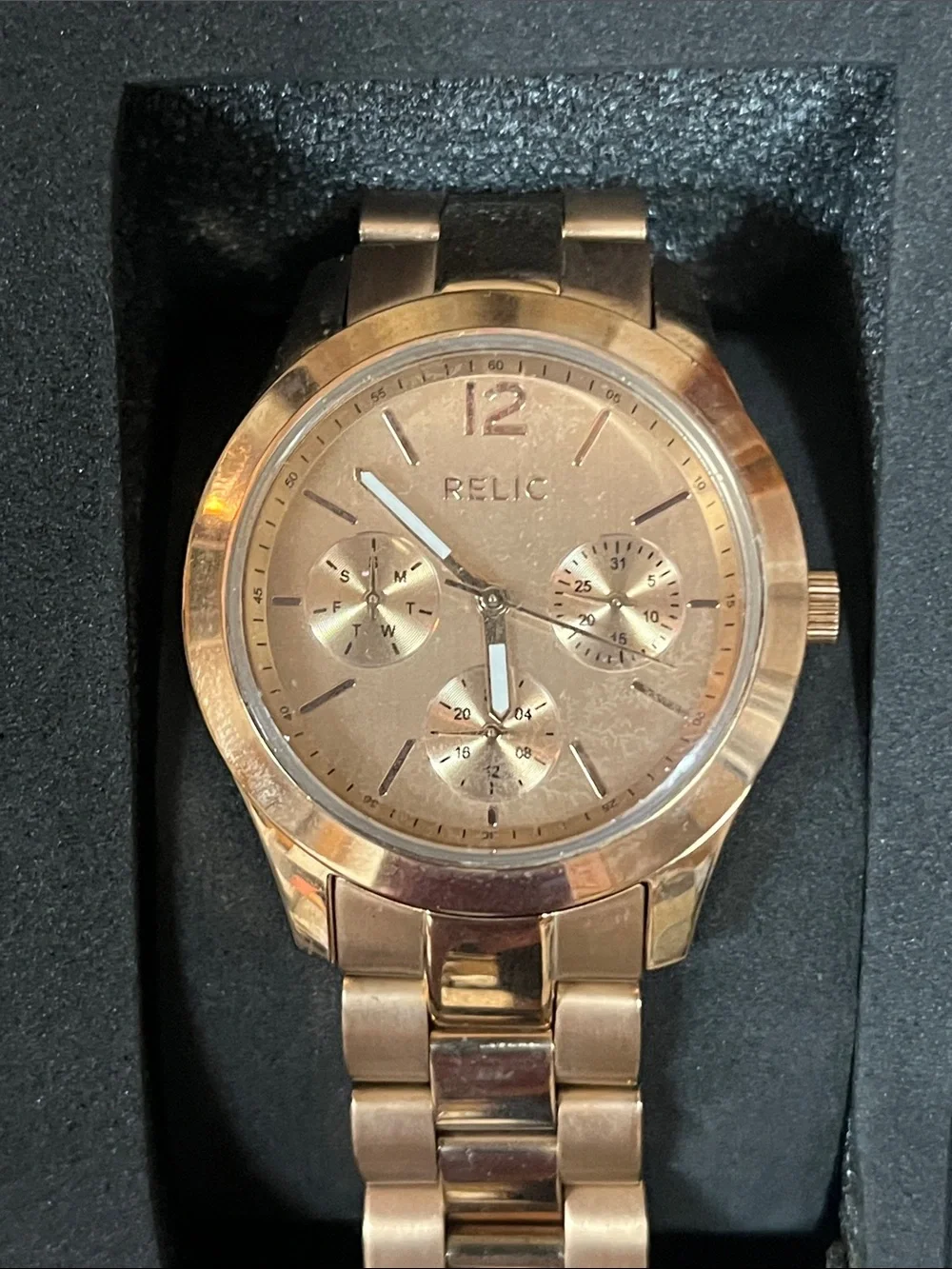 Relic Women’s Rose Gold Chronograph Bracelet Watch